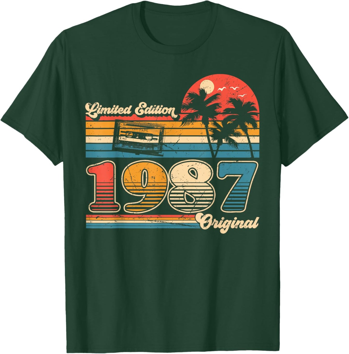 38th Birthday Retro Vintage 1987 Men Women T-Shirt - T-Shirt | Forest