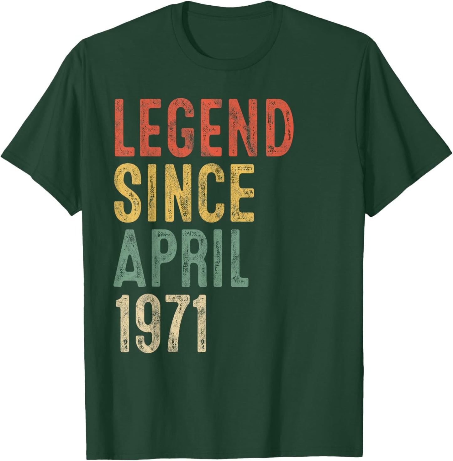 Legend April 1971 55th Birthday Men Women 55 Year Old T-Shirt - T-Shirt | Forest