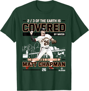 Covered Matt Chapman San Francisco Baseball MLBPA T-Shirt - T-Shirt | Forest