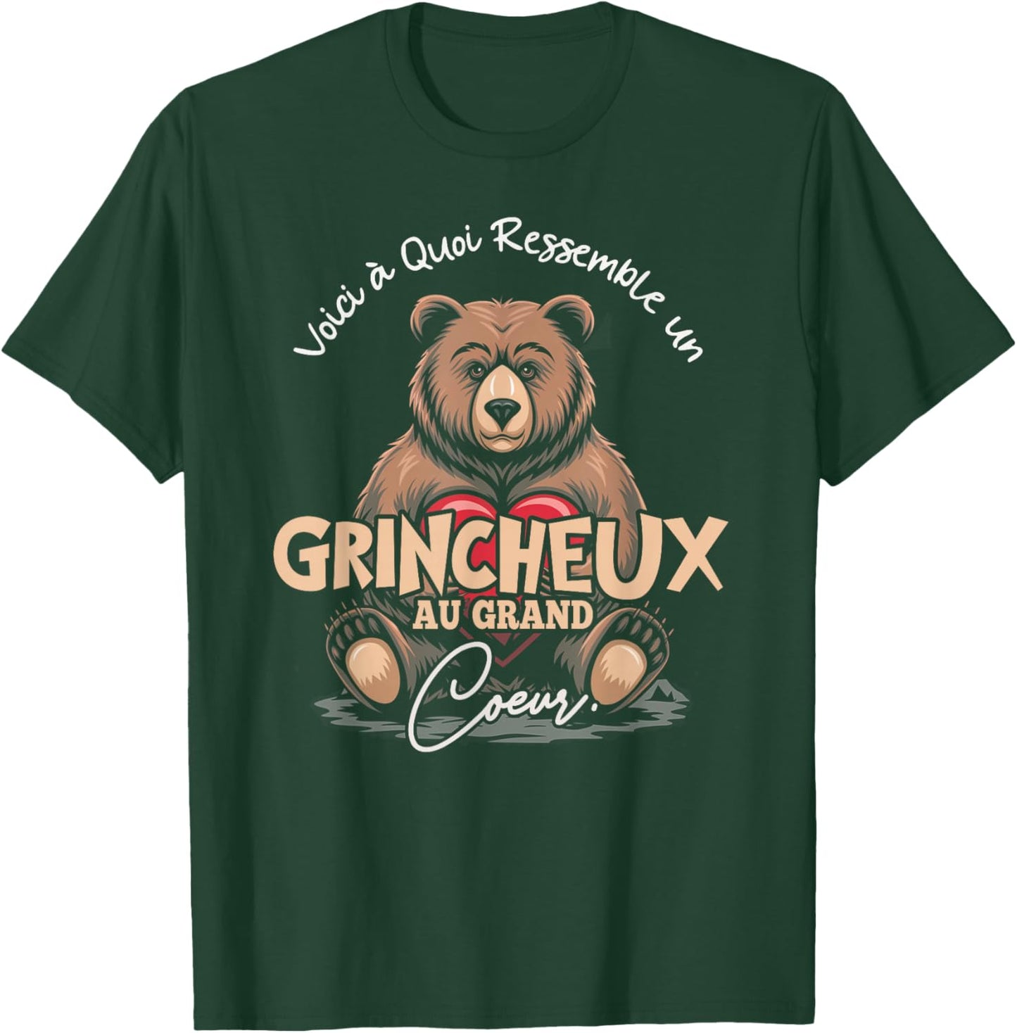Râleur Râleur Humour Party Papa Grandpa - Grumpeux Au Grand Coeur T-Shirt - T-Shirt | Forest