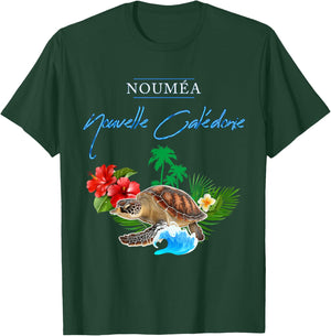 Nouméa Nouvelle-Calédonie Tortue Marine Hibiscus Cocotiers T-Shirt - T-Shirt | Forest