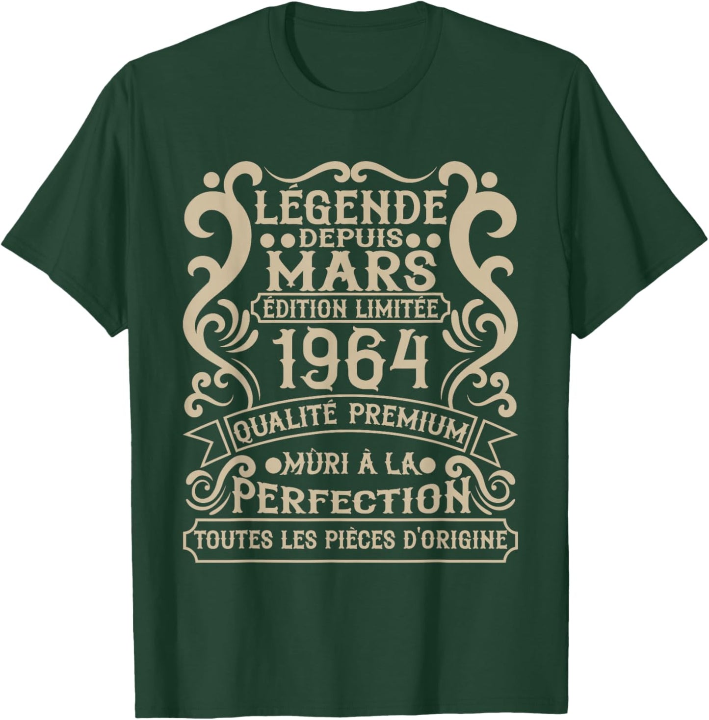 March 1964-62 Years Anniversary Gift Vintage 1964 T-Shirt - T-Shirt | Forest