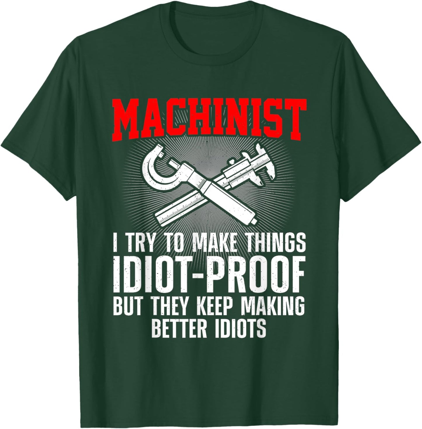 Machinist Art Dad CNC Machine Operator Machinist T-Shirt - T-Shirt | Forest