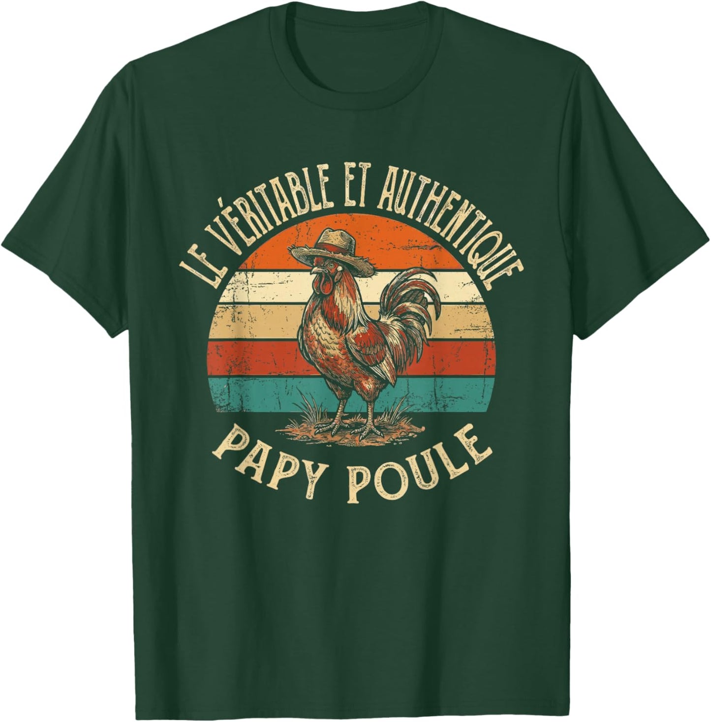 Véritable Et Authentique Papy Poule Grand-Père T-Shirt - T-Shirt | Forest