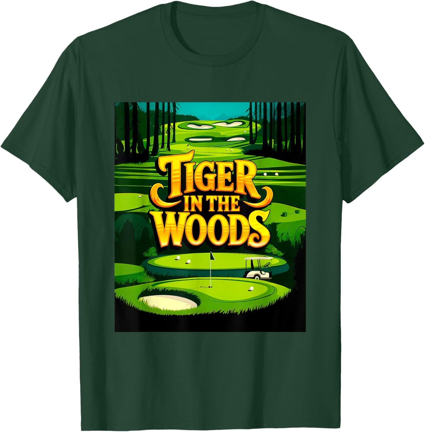Tiger In The Woods #1 T-Shirt - T-Shirt | Forest