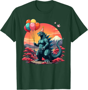 Kaiju Birthday Party Japan Monster Movie Bday Decorations T-Shirt - T-Shirt | Forest