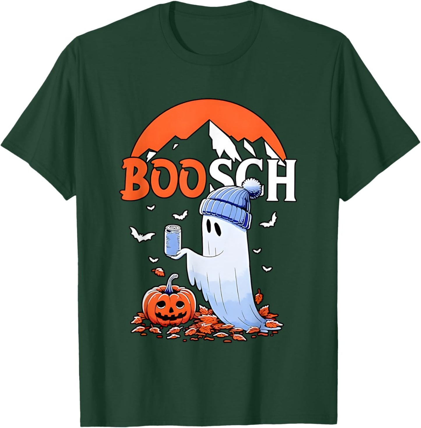 Ghost Boosch Beer Halloween T-Shirt - T-Shirt | Forest