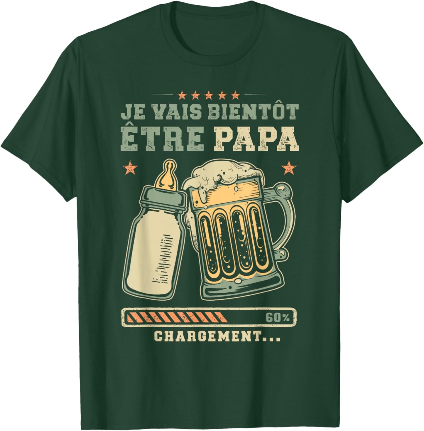 Announcement Future Dad Baby Loading Soon Dad T-Shirt - T-Shirt | Forest