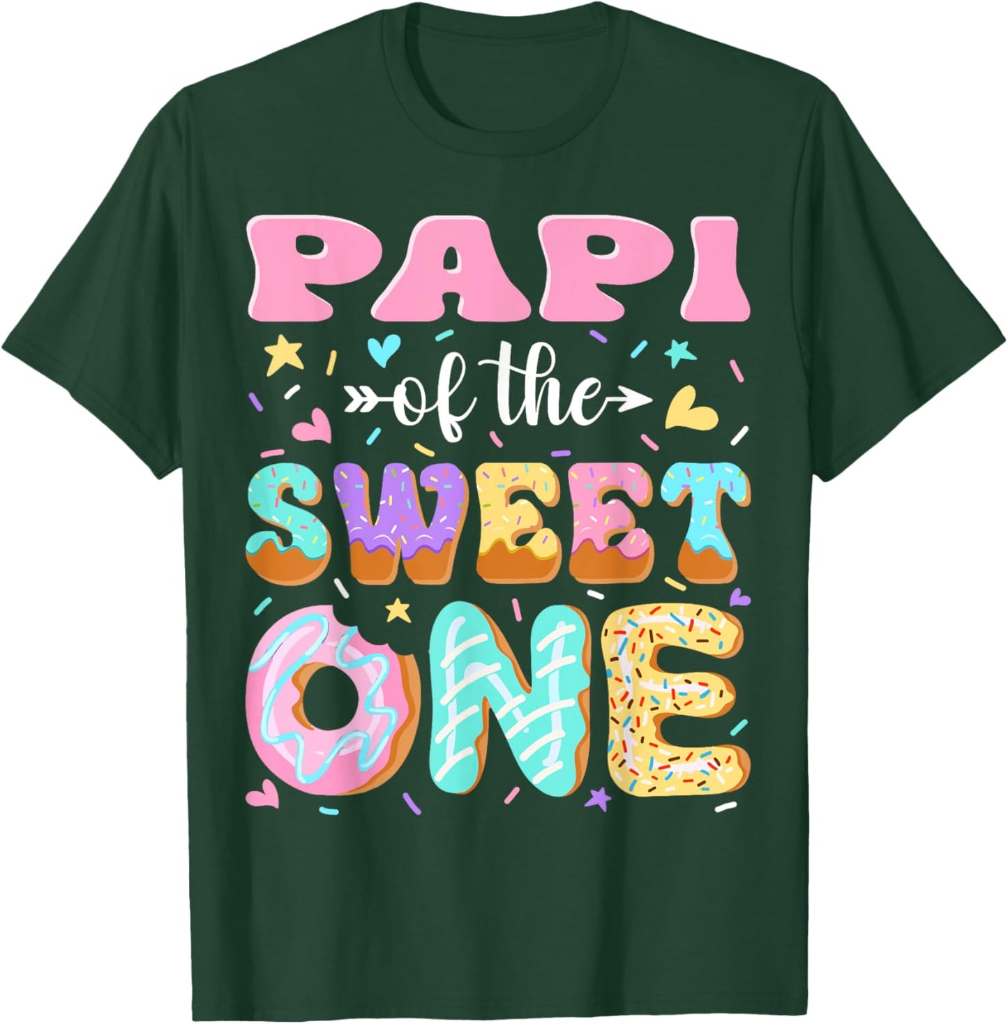 Papi of The Sweet One First Birthday Matching Family T-Shirt - T-Shirt | Forest