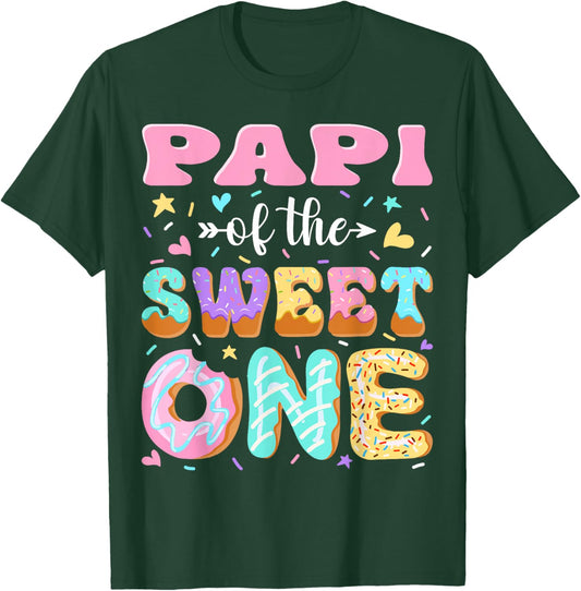 Papi of The Sweet One First Birthday Matching Family T-Shirt - T-Shirt | Forest