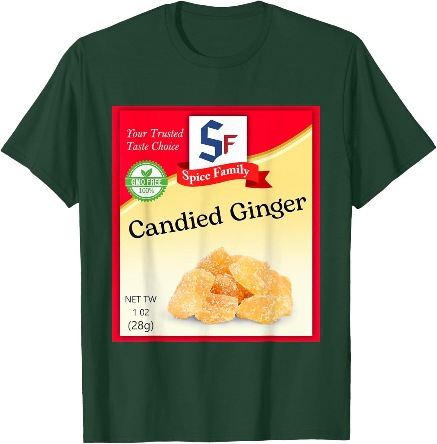 Candied Ginger Condiment Costume Holiday Spice Costumes T-Shirt - T-Shirt | Forest