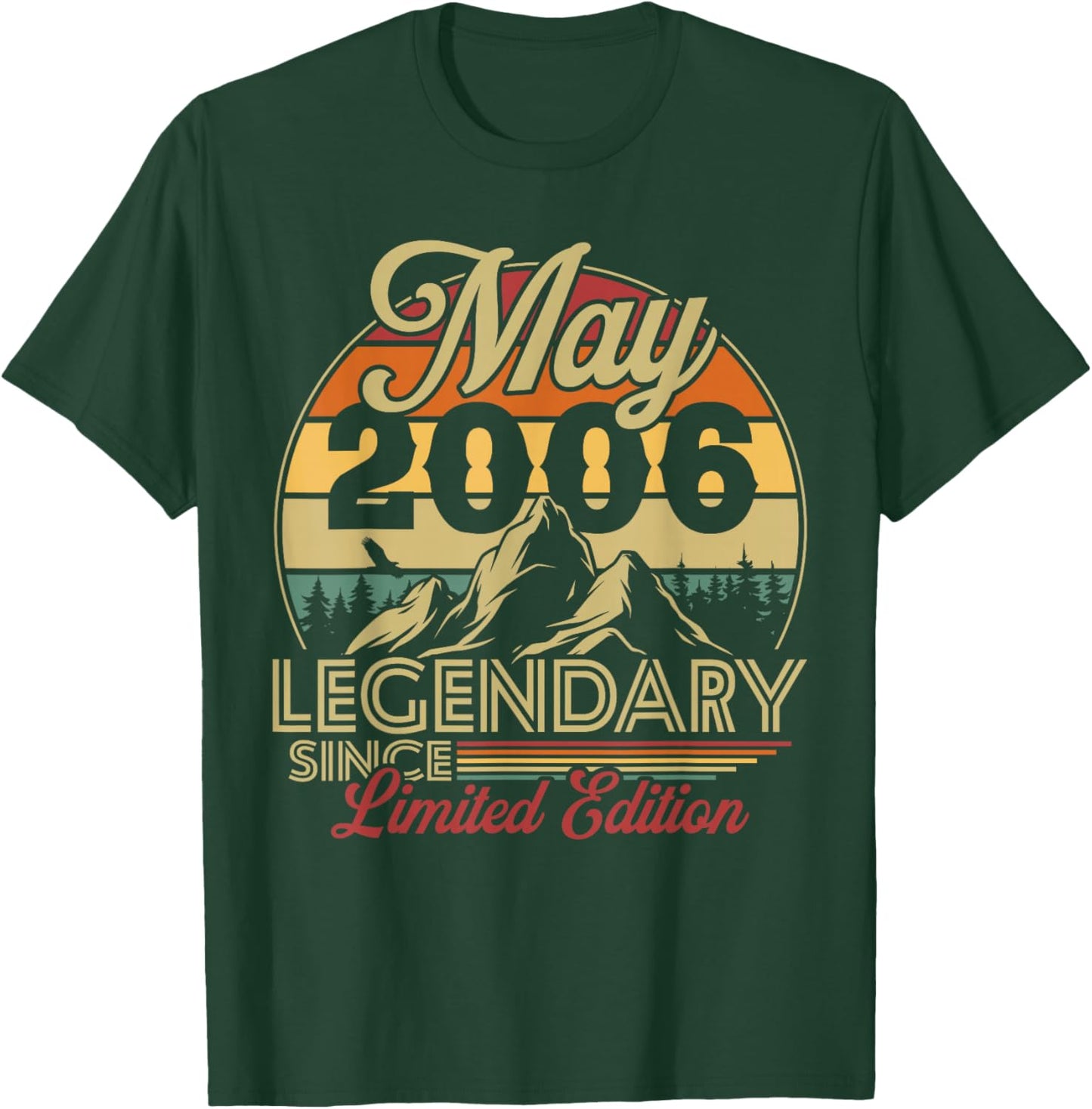 Vintage Anniversaire 20 Ans pour Né en Mai 2006 Cadeau T-Shirt - T-Shirt | Forest