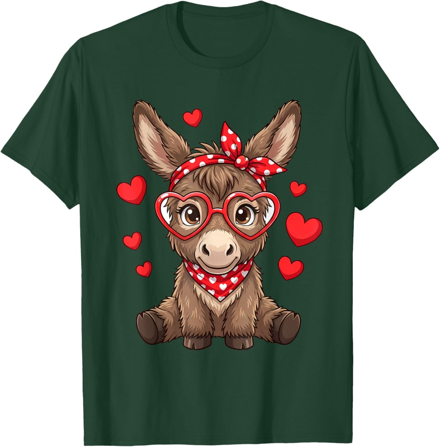 Cute Little Hearts for Donkey Lovers and Couples T-Shirt - T-Shirt | Forest