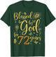 Butterfly Flower Blessed By God For 72 Years 72nd Birthday T-Shirt - T-Shirt | Forest
