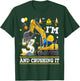 Excavator 3 Yr Old Crushing It 3rd Birthday Digger Builder T-Shirt - T-Shirt | Forest