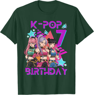 K-Pop K-Pop 7th Birthday Girl 7 Years T-Shirt - T-Shirt | Forest