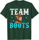Boots Or Bows Team Boy Girl Western Gender Reveal Family T-Shirt - T-Shirt | Forest