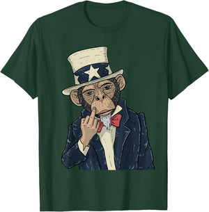 Monkey Sam Shows Middle Finger T-Shirt - T-Shirt | Forest