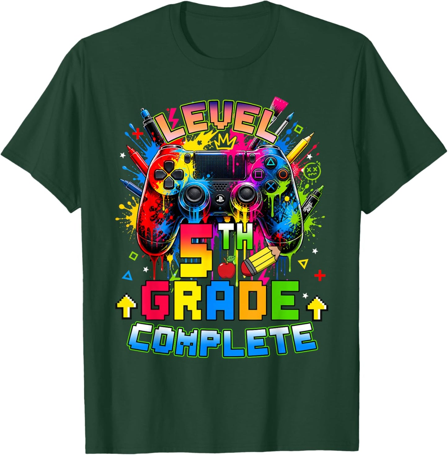 Level 5th Grade Complete Graduation Last Day of School Boys T-Shirt - T-Shirt | Forest