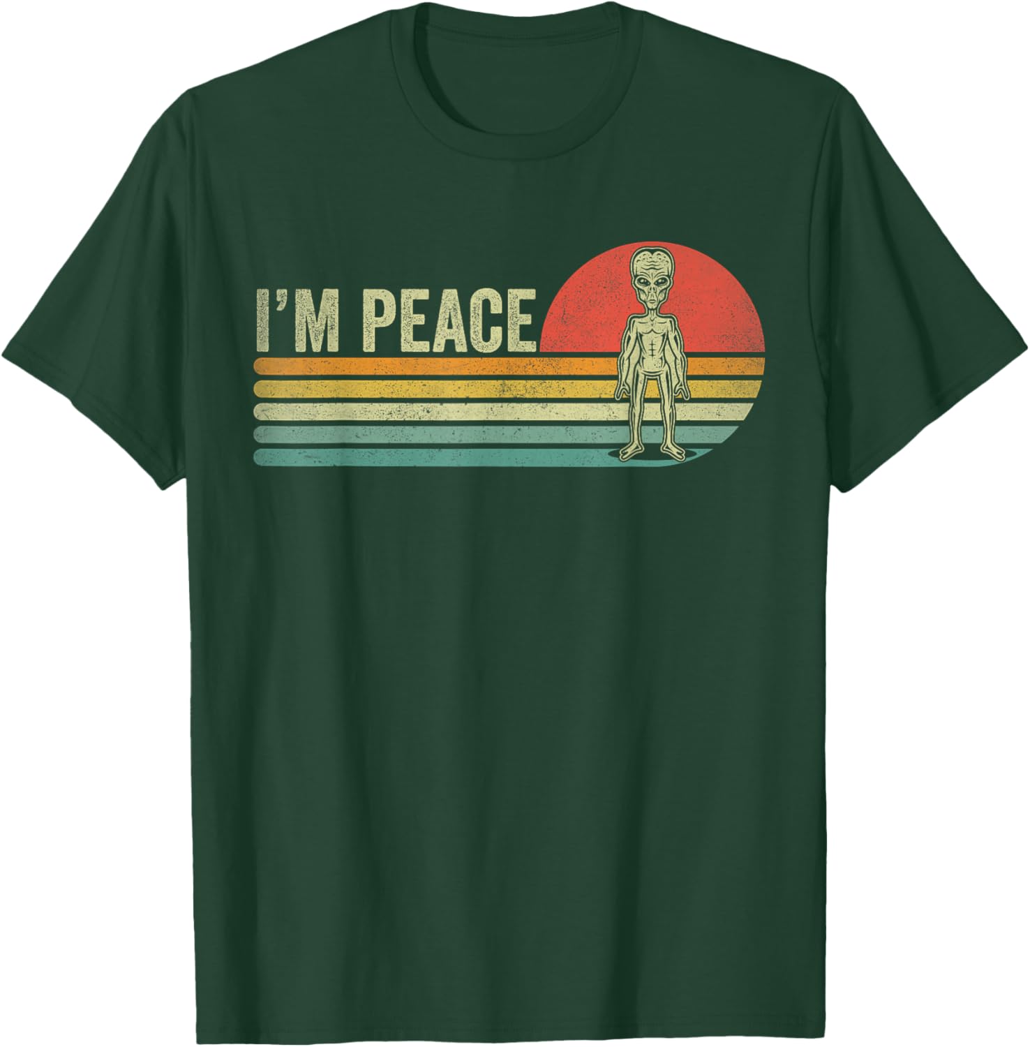 I Come In Peace im Peace Matching Couples Alien T-Shirt - T-Shirt | Forest