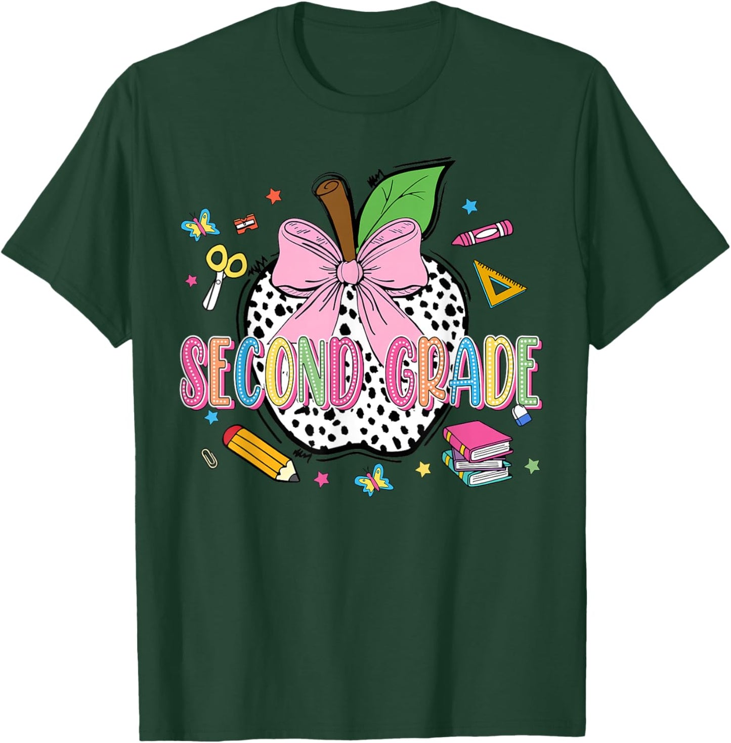 Second Grade Happy First Day of 2nd Grade Back To School T-Shirt - T-Shirt | Forest