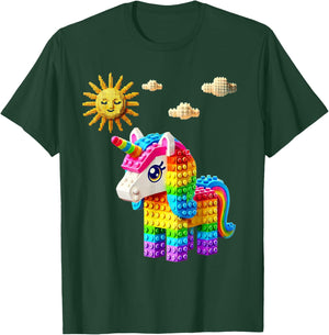 Unicorn Lover Master Builder Bricks Blocks Play Toys Girls T-Shirt - T-Shirt | Forest