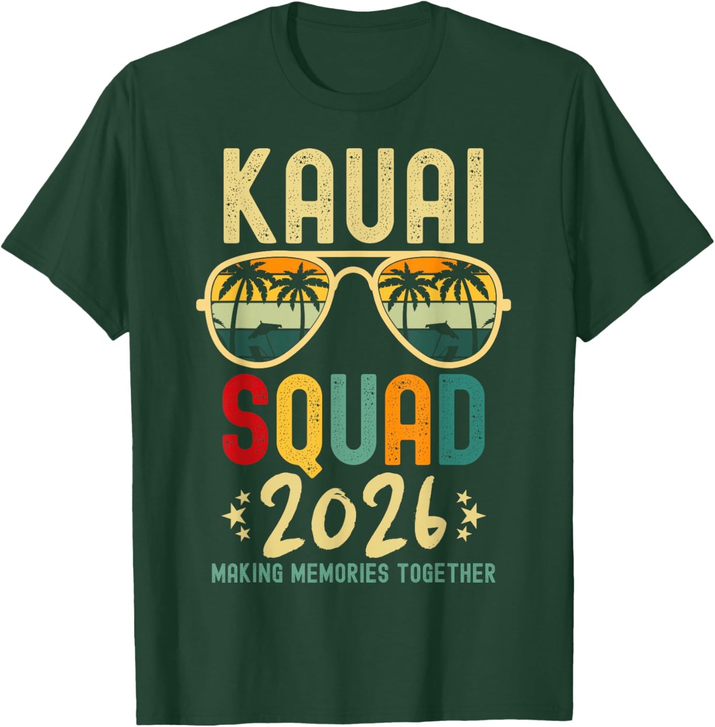 Kauai Family Vacation 2026 Hawaii Beach Group Matching T-Shirt - T-Shirt | Forest
