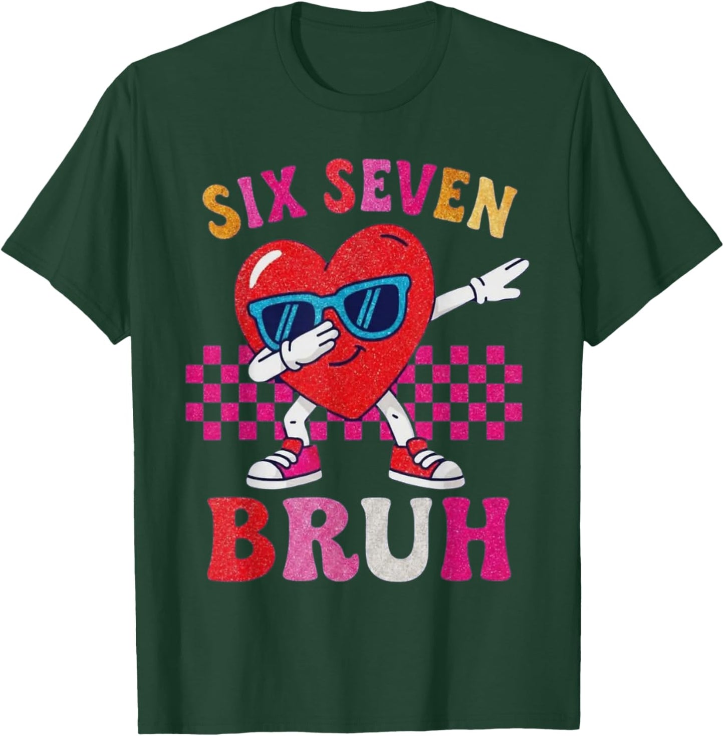 Six Seven 67 Meme Cool Valentine's Day for Boys Girls Teens Kids T-Shirt - T-Shirt | Forest