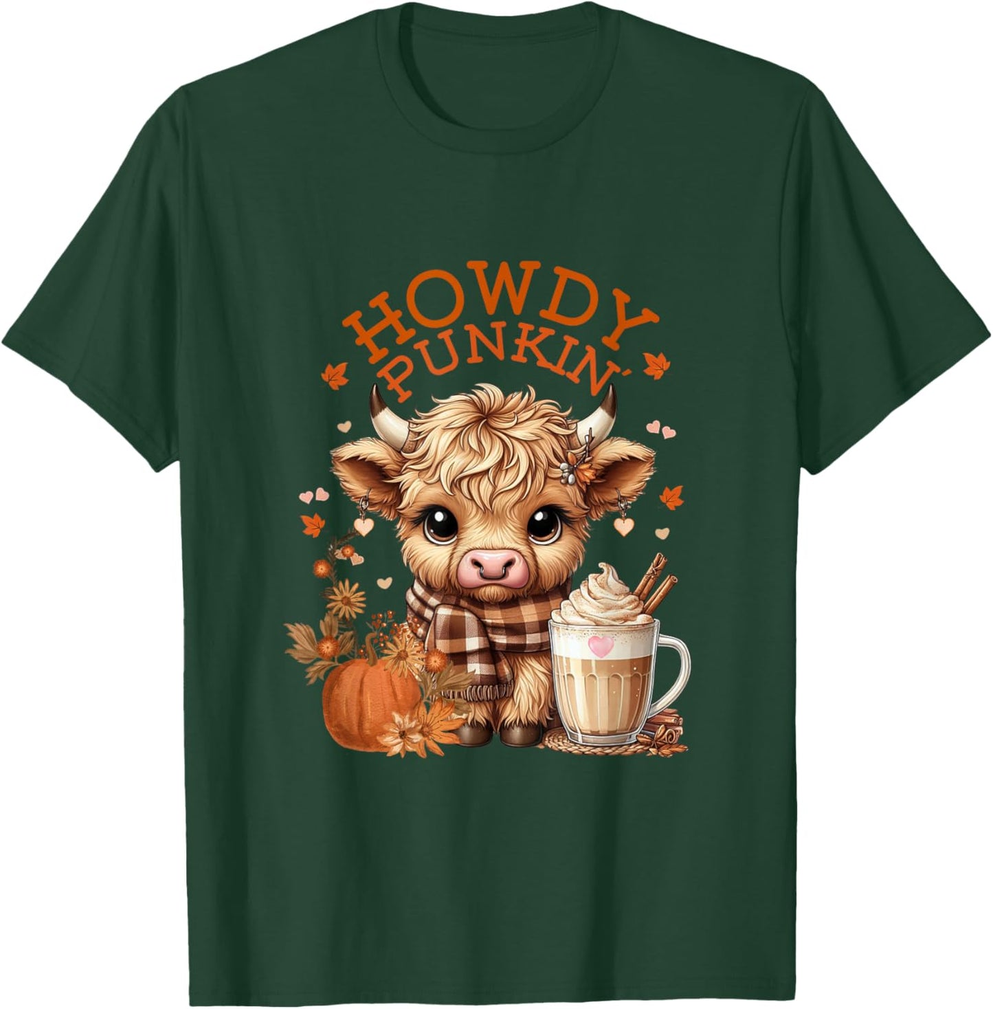 Highland Cow, Cute and Cozy Ready for Fall Fun! T-Shirt - T-Shirt | Forest