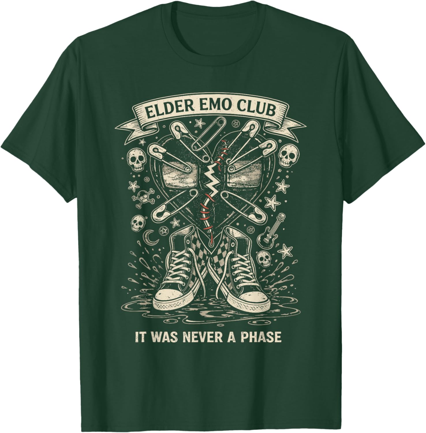 Elder Emo Club Punkrock mit gebrochenem Herzen T-Shirt - T-Shirt | Forest