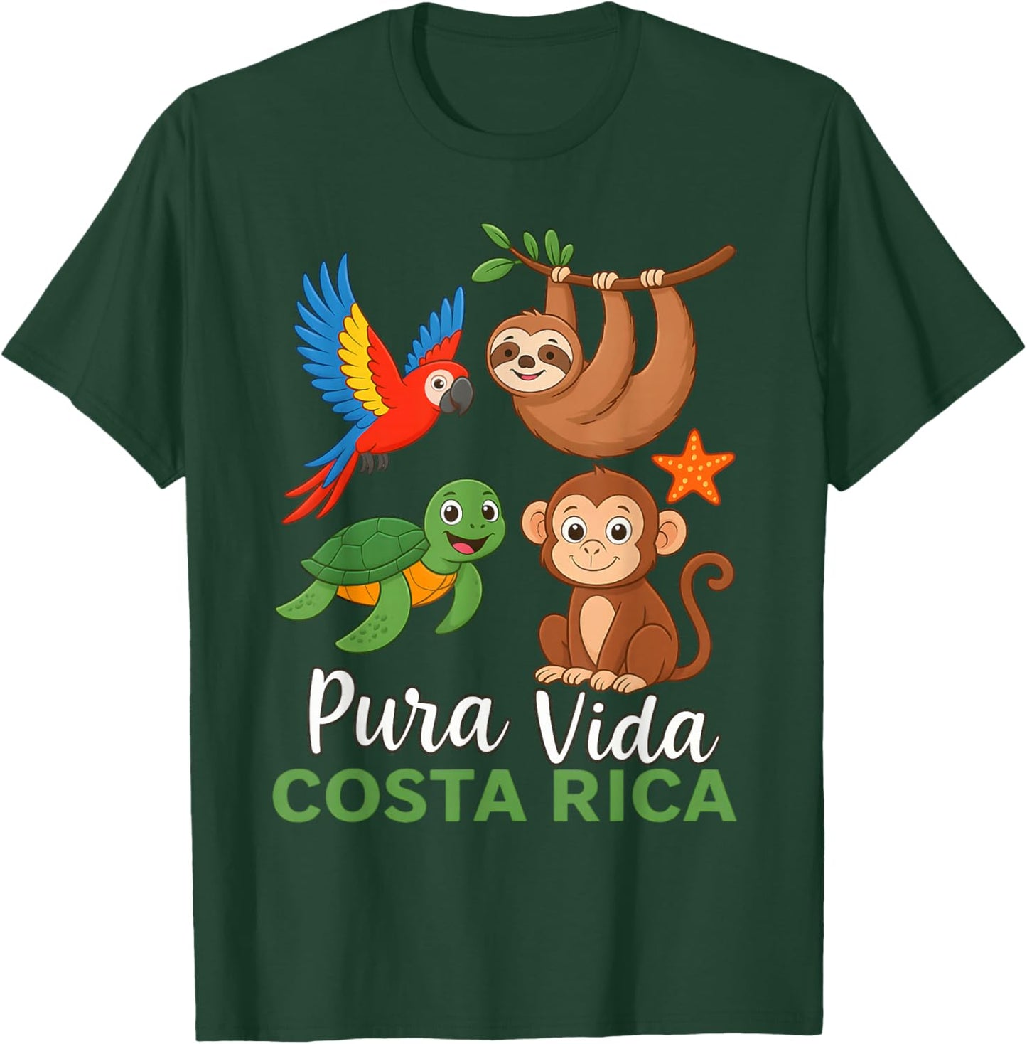 Pura Vida Costa Rica Playful for Kids Children T-Shirt - T-Shirt | Forest