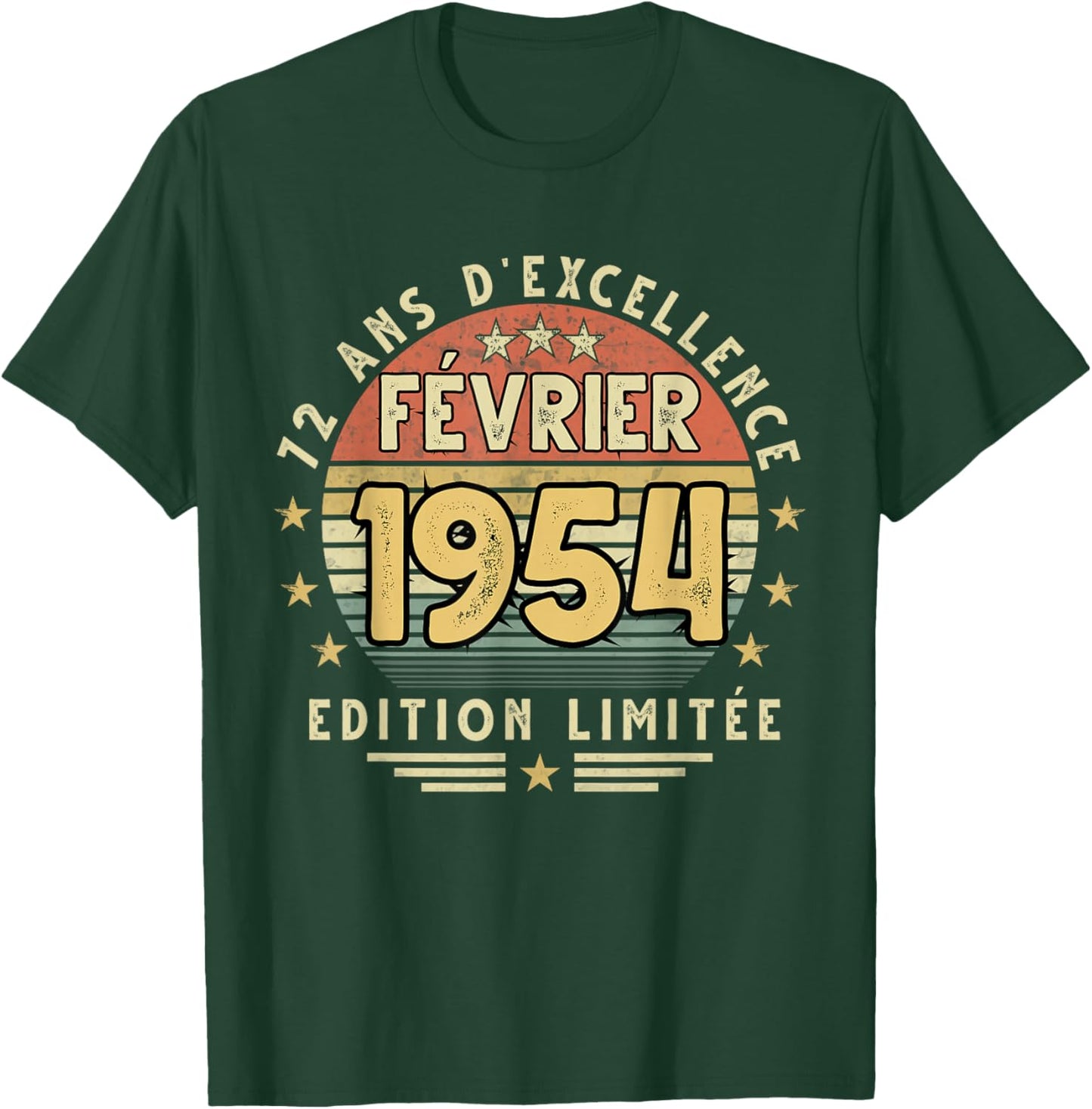 February 1954 Birthday Gift February 1954 72 Years Man T-Shirt - T-Shirt | Forest