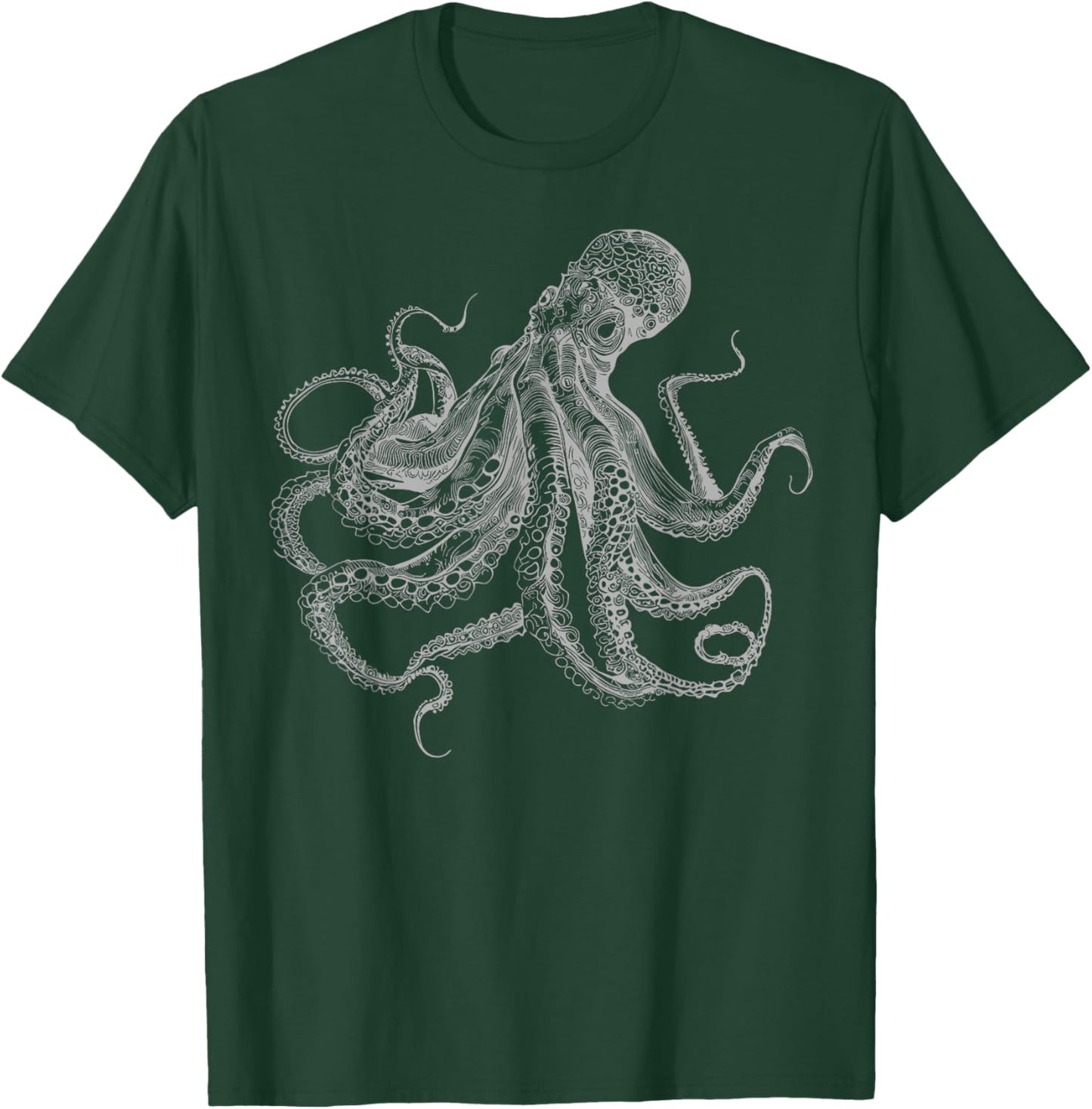Beautiful Octopus sea ocean conservation cool retro graphic T-Shirt - T-Shirt | Forest