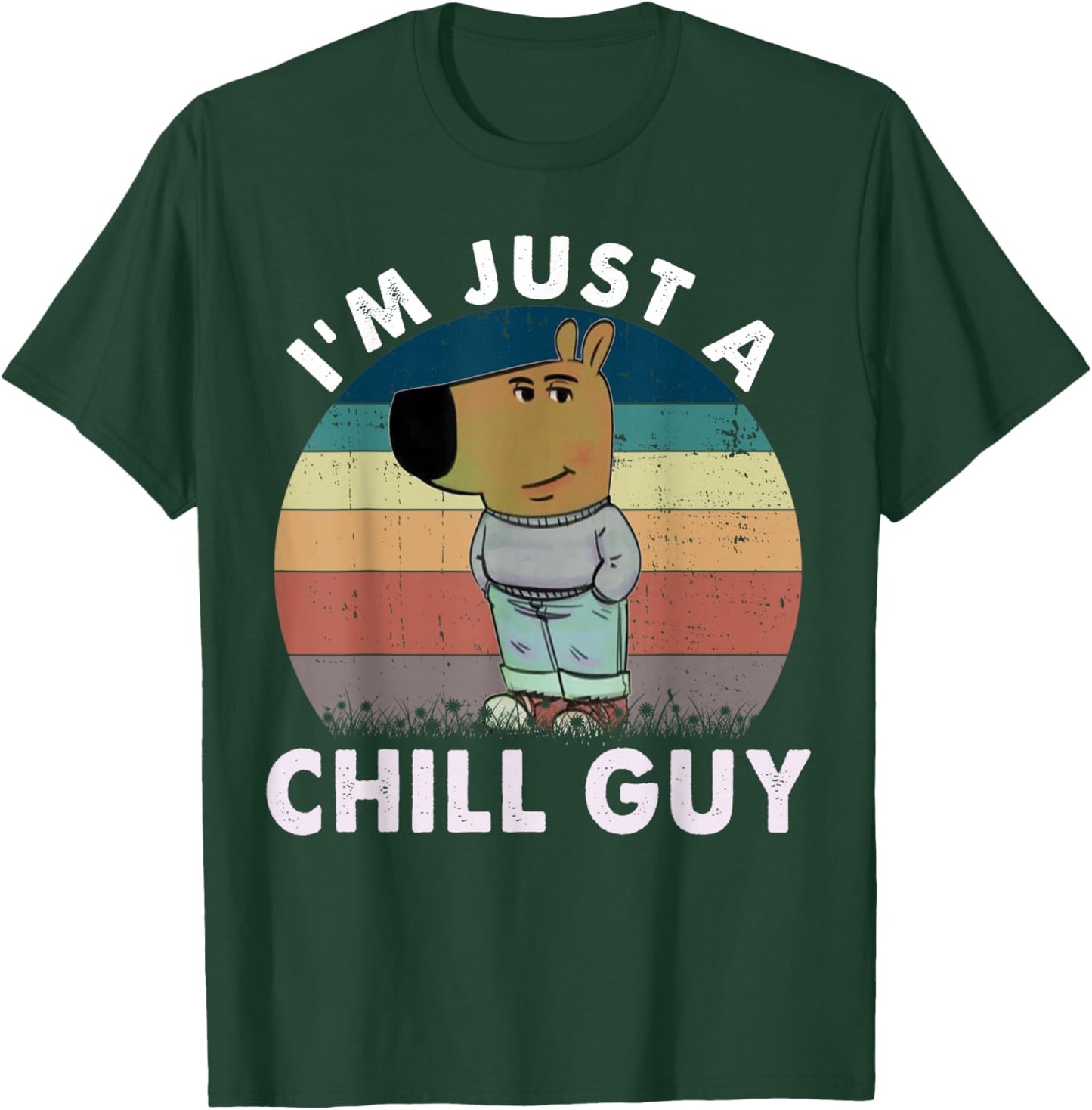 Vintage I'm Just A Chill Guy Funny Meme T-Shirt - T-Shirt | Forest