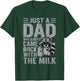 Vintage Racoon Just A Dad Who Always Came Back With The Milk T-Shirt - T-Shirt | Forest