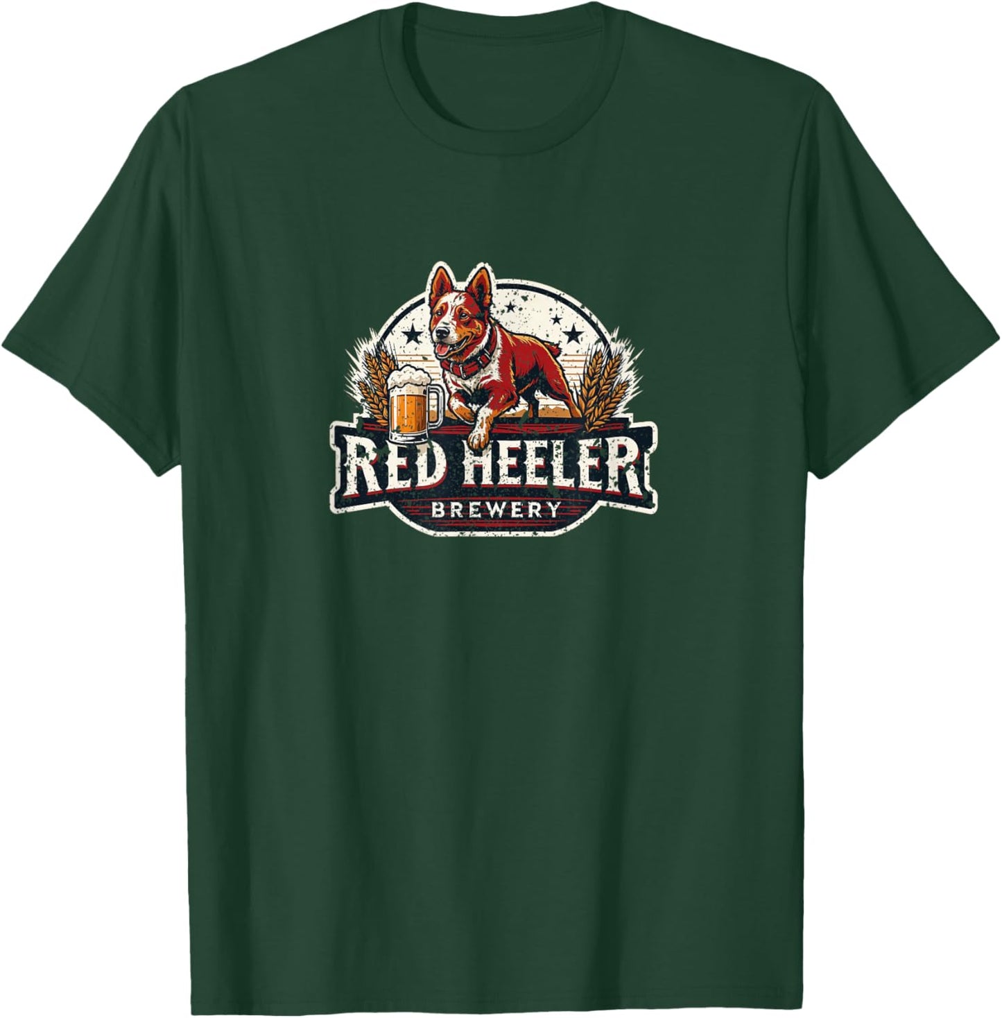 Red Heeler Brewery distressed Vintage Style Cattle Dog Women T-Shirt - T-Shirt | Forest