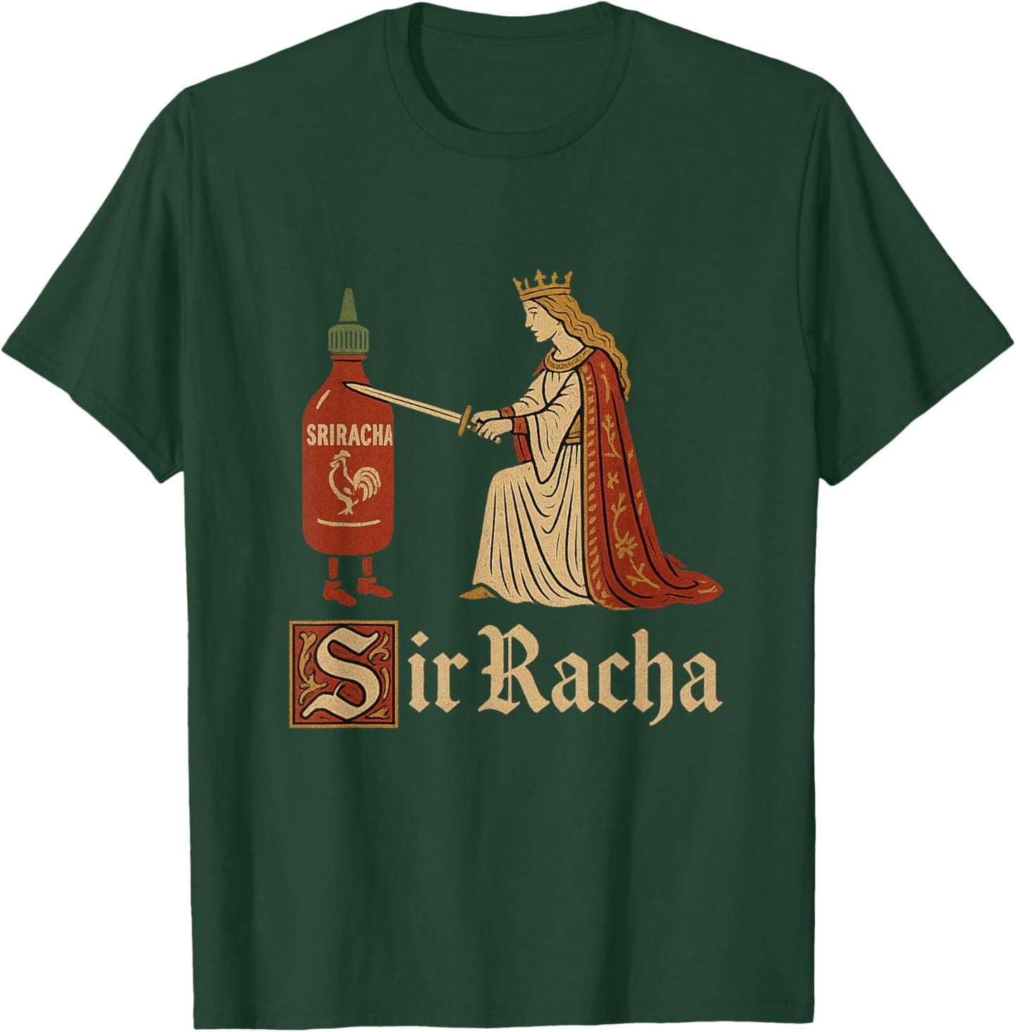 Sir Racha Sriracha Funny Gen Z Brainrot Meme Raunchy Humor T-Shirt - T-Shirt | Forest
