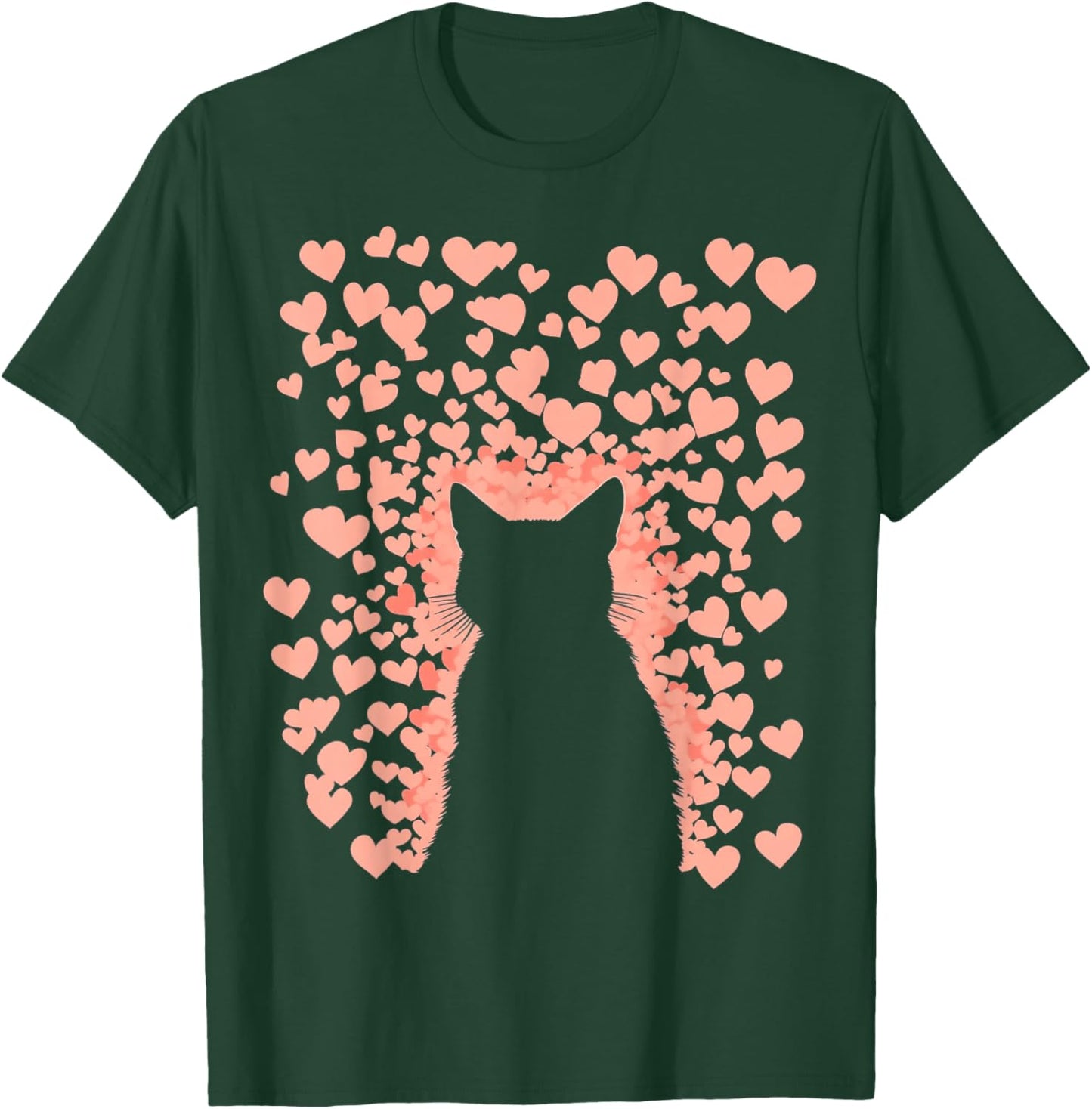 Valentines Day Cat Valentine T-Shirt - T-Shirt | Forest