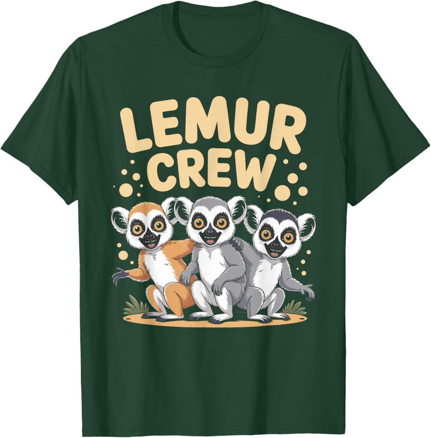 Lemur Crew Funny Cartoon Jungle Primate Kids Birthday Party T-Shirt - T-Shirt | Forest