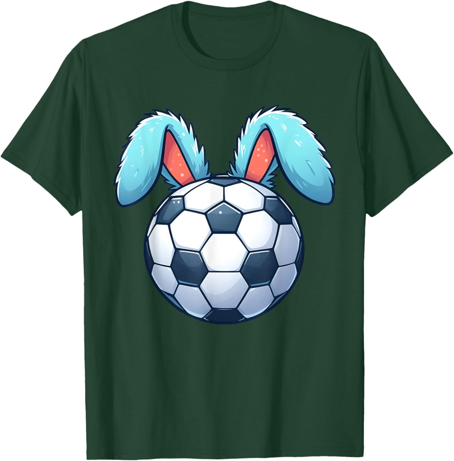 Soccer Bunny Ears Eggs Hunting Easter Toddler Boys Girls T-Shirt - T-Shirt | Forest