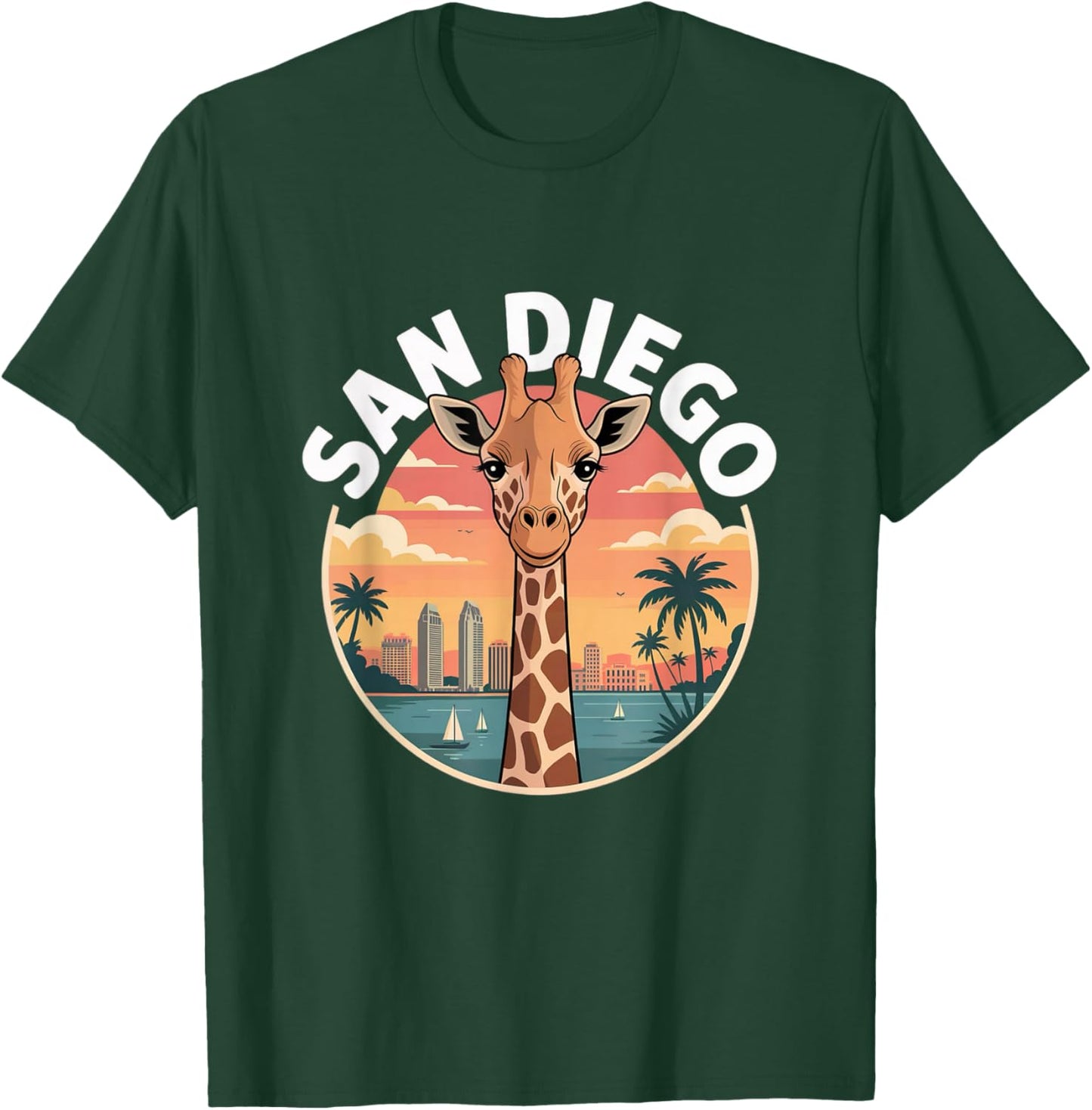 San Diego Giraffe Cute Animal City Zoo My T-Shirt - T-Shirt | Forest