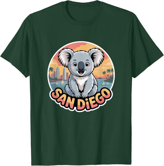 San Diego Koala Cute Animal City Zoo Park T-Shirt - T-Shirt | Forest