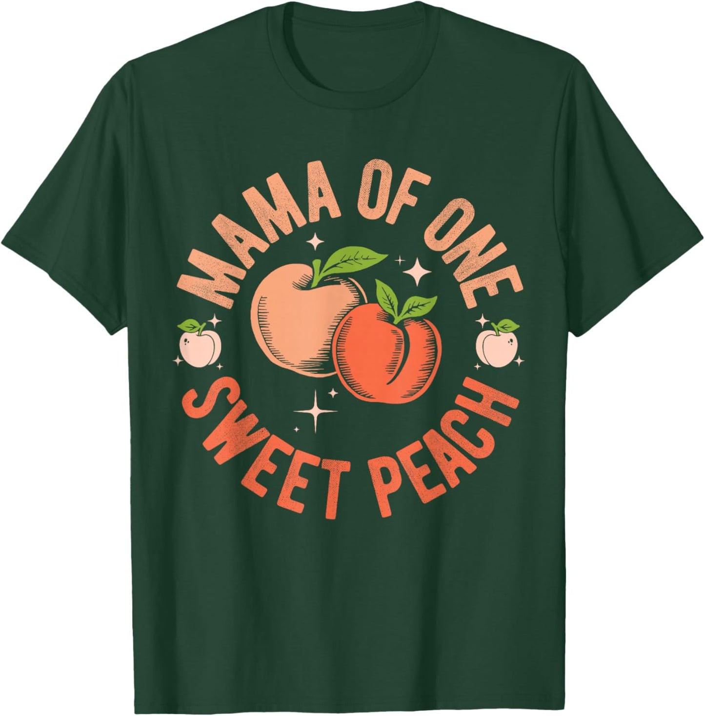 Mama Mom First Birthday One Sweet Peach Bday Family Matching T-Shirt - T-Shirt | Forest