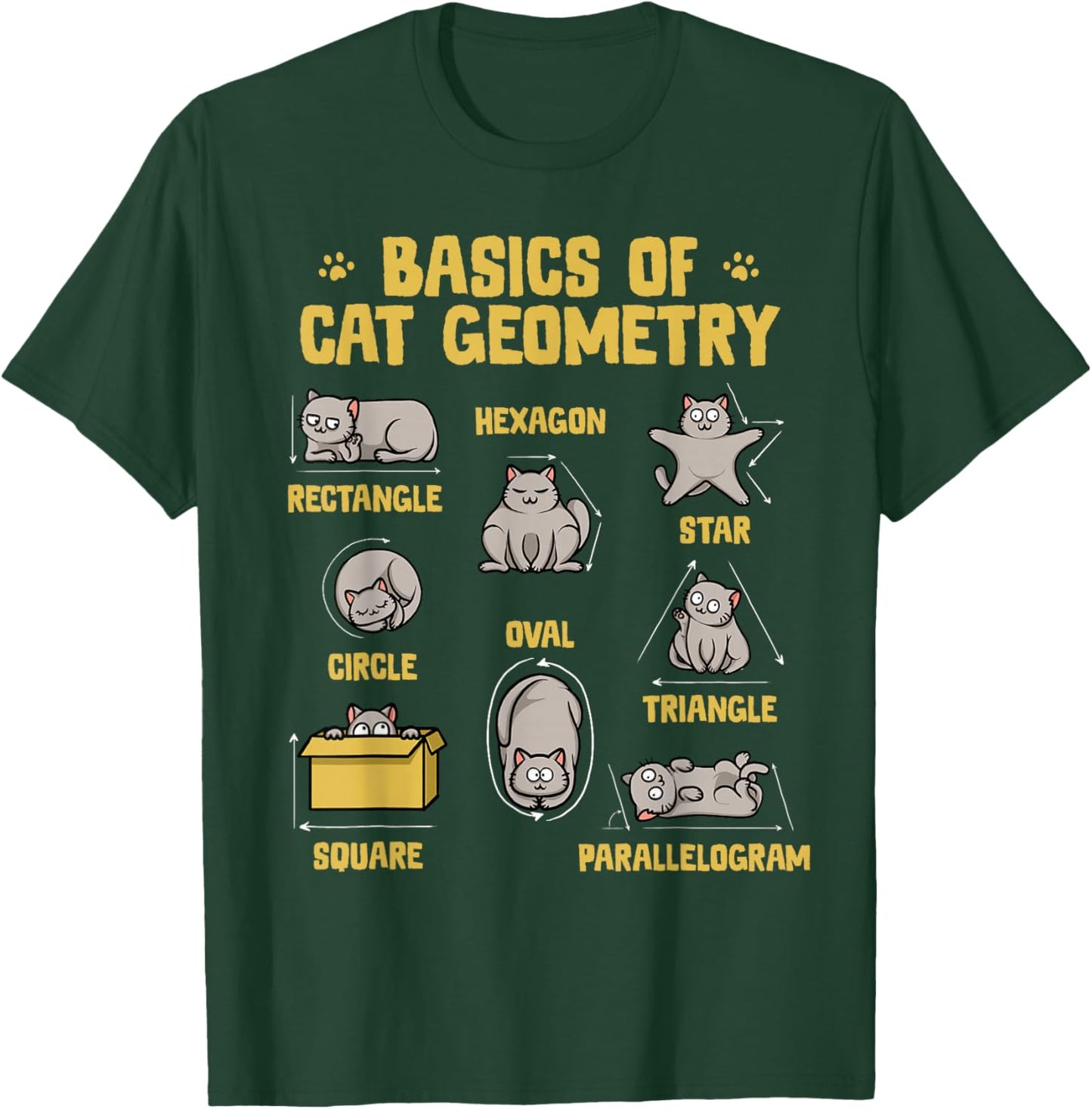Amusant pour Chat - Géométrie - Mathématiques - Mathématiques - Propriétaire de Chat T-Shirt - T-Shirt | Forest