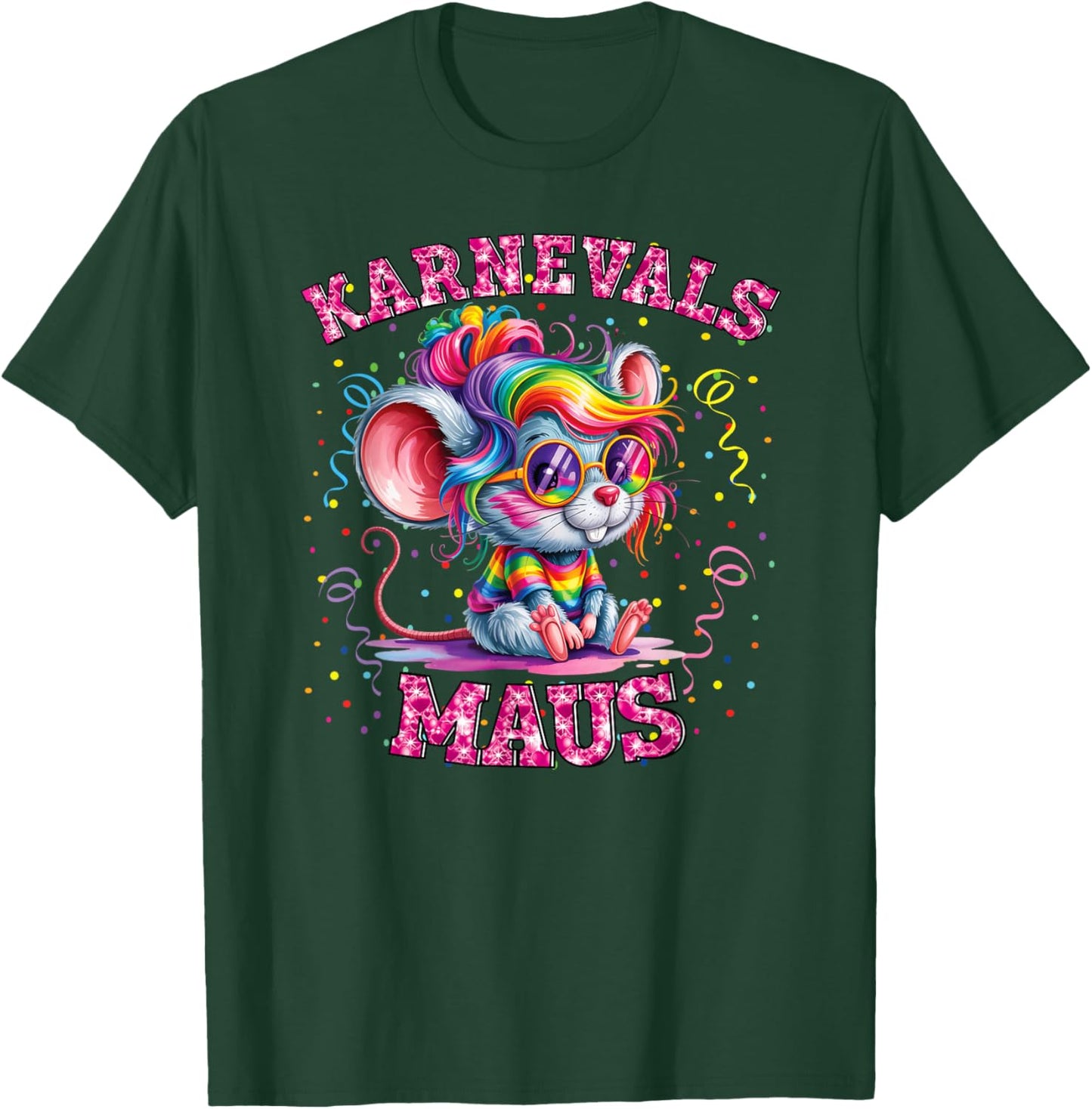 Carnival Mouse Carnival Costume Confetti Girls T-Shirt - T-Shirt | Forest