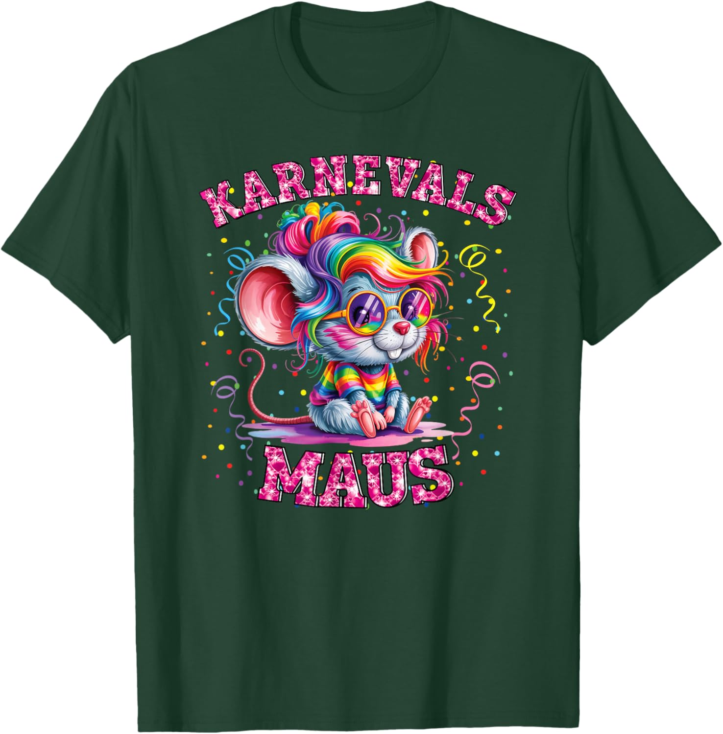 Carnival Mouse Carnival Costume Confetti Girls T-Shirt - T-Shirt | Forest