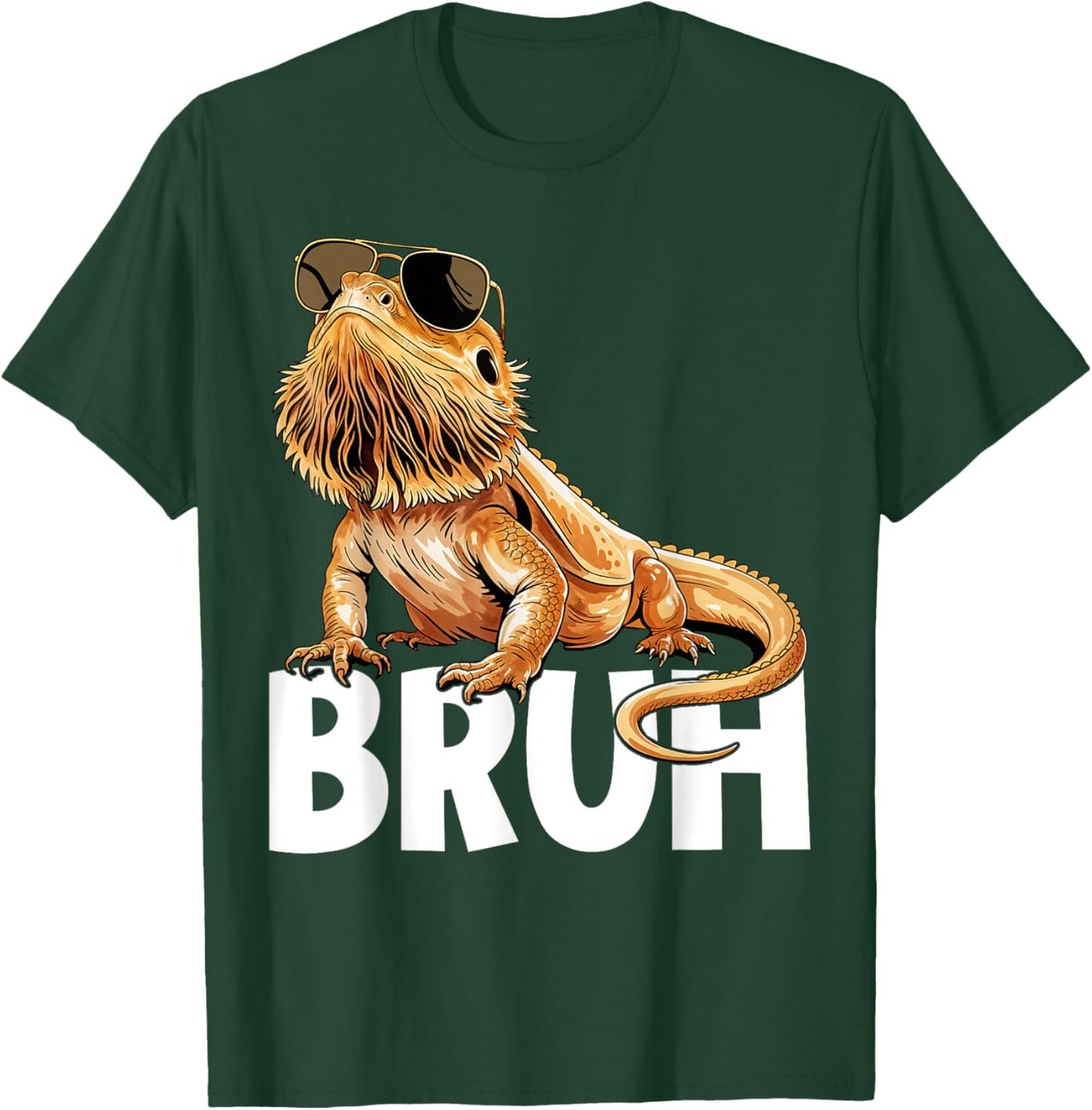Tiny Dinosaur Bruh Bearded Dragon Lover T-Shirt - T-Shirt | Forest