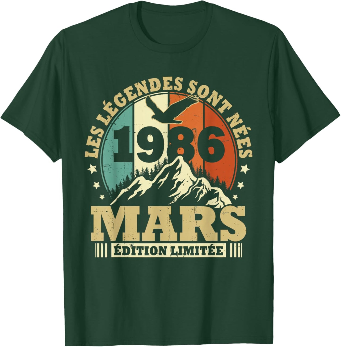 Les Légendes sont Nées en Mars 1986 Anniversaire 40 Ans T-Shirt - T-Shirt | Forest