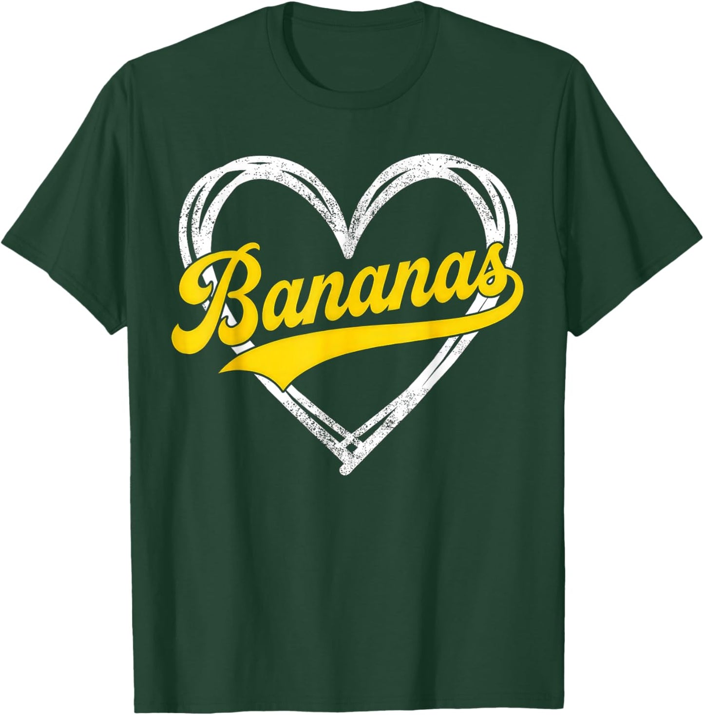 Banana Retro Humor Bananas Heart Classic Men Women Kids T-Shirt - T-Shirt | Forest
