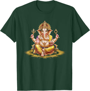 Ganesh Chaturthi Hindu Festival Elephant Lord Ganesha T-Shirt - T-Shirt | Forest